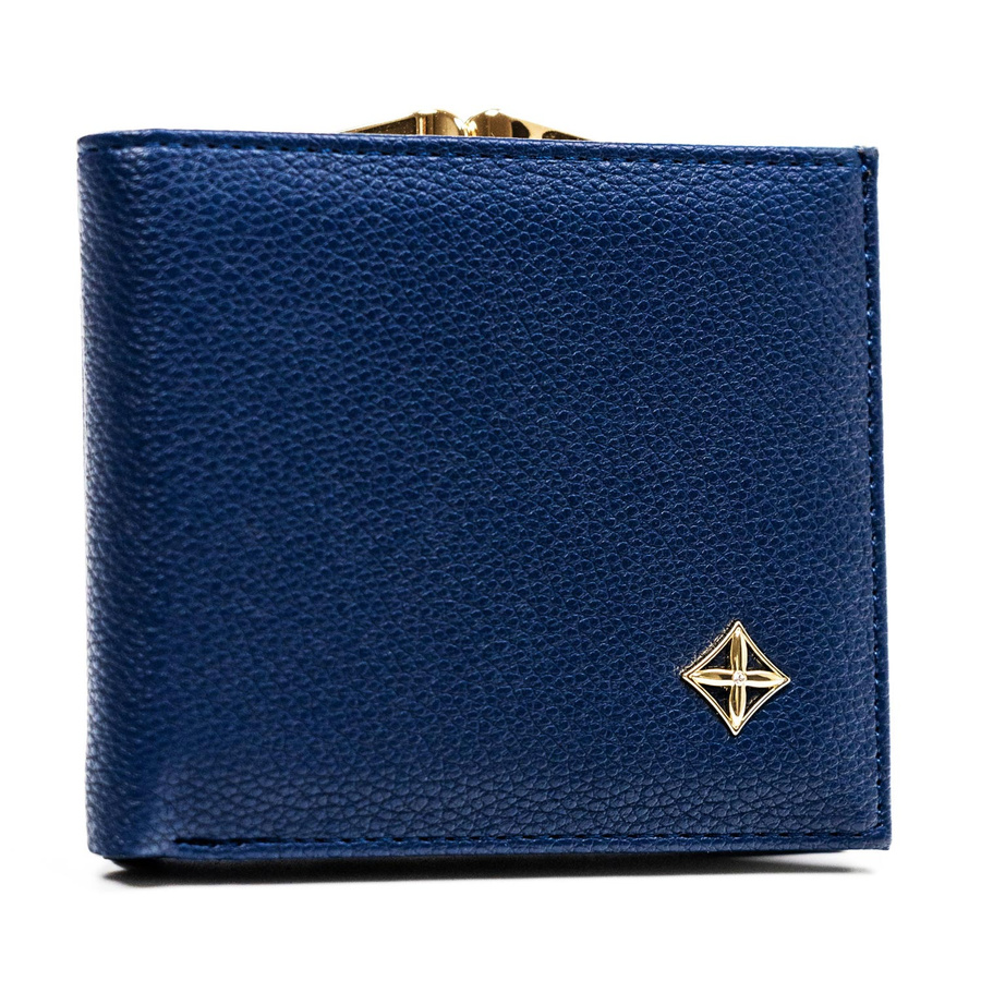 Kleine Damen Geldbörse aus Öko-Leder mit Druckknopf und Bügelverschluss – Milano Design