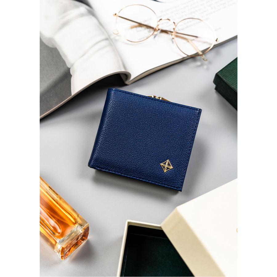 Kleine Damen Geldbörse aus Öko-Leder mit Druckknopf und Bügelverschluss – Milano Design – Bild 2