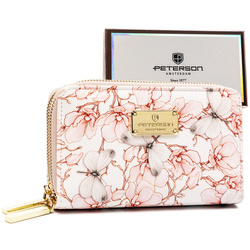 Stilvolle Damen Geldbörse aus Öko-Leder mit Blumenmuster – Peterson