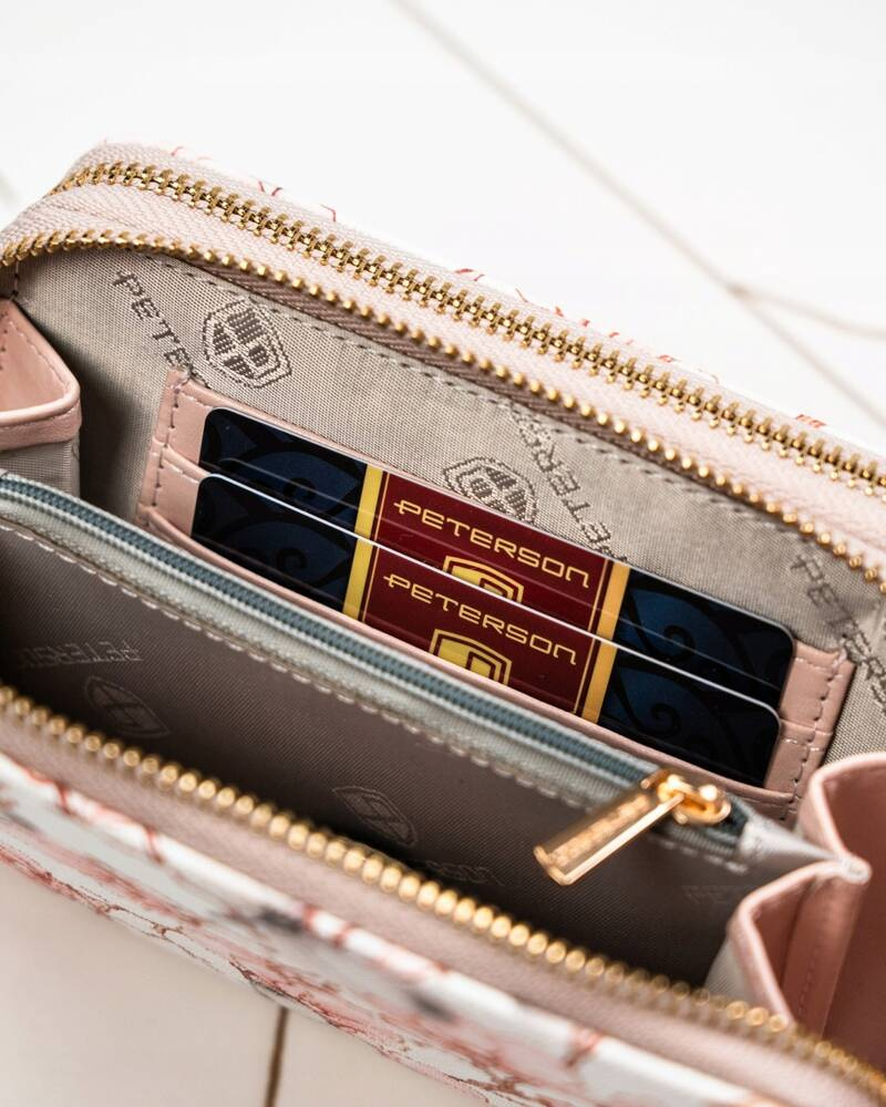 Stilvolle Damen Geldbörse aus Öko-Leder mit Blumenmuster – Peterson – Bild 8