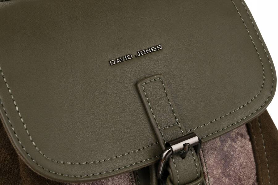 Damen Rucksack aus Öko-Leder mit Überschlag – David Jones – Bild 4