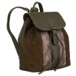 Damen Rucksack aus Öko-Leder mit Überschlag – David Jones