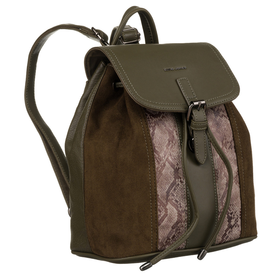 Damen Rucksack aus Öko-Leder mit Überschlag – David Jones