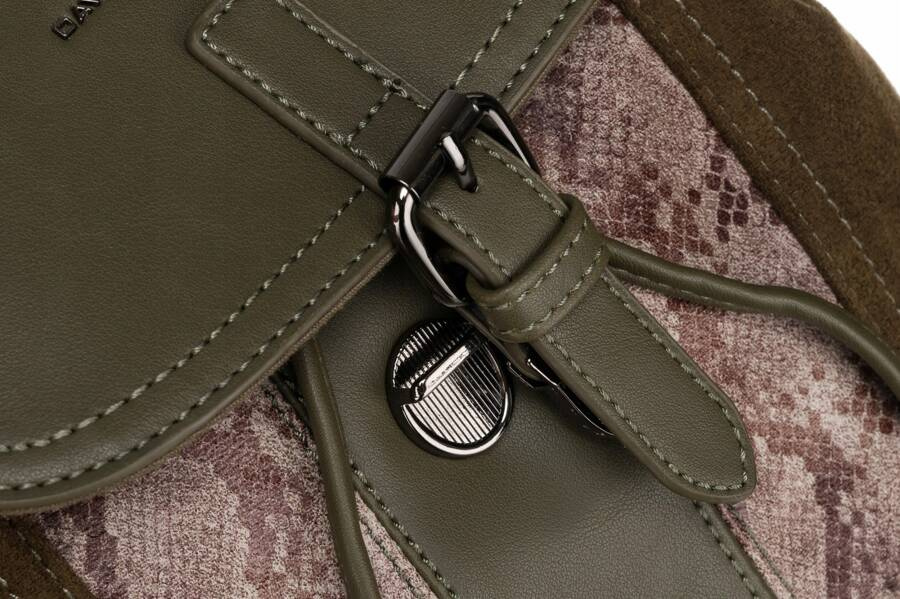Damen Rucksack aus Öko-Leder mit Überschlag – David Jones – Bild 5