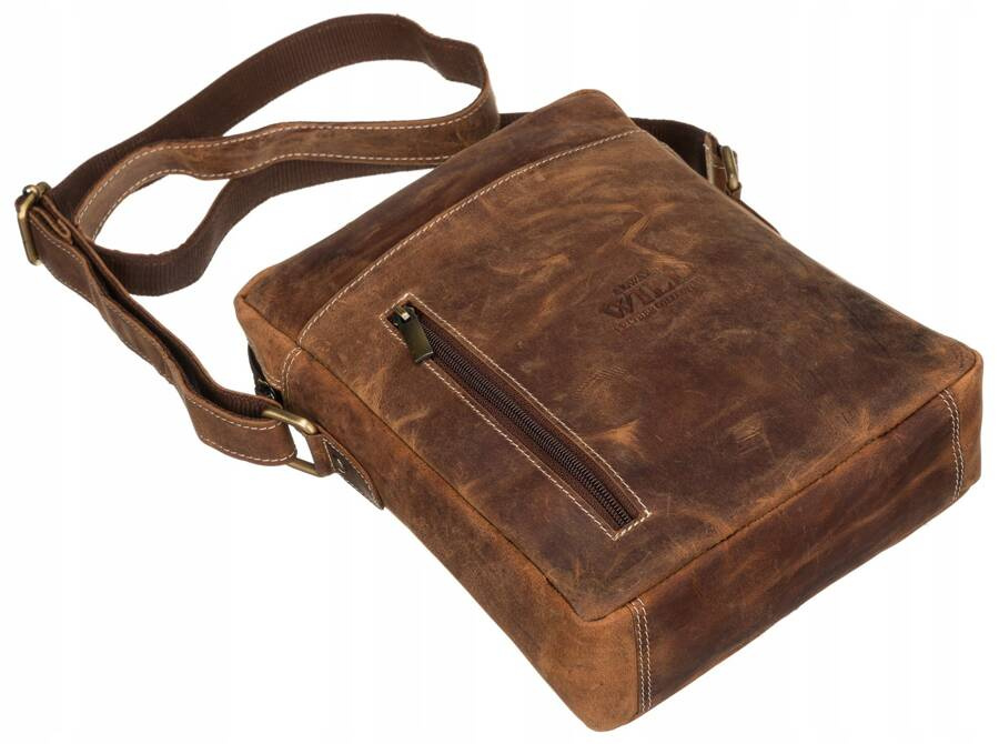 Herren-Umhängetasche aus Leder mit Taschen – Always Wild – Bild 8