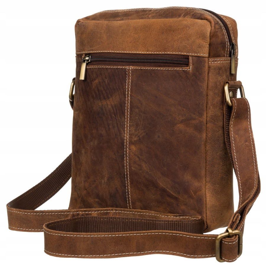 Herren-Umhängetasche aus Leder mit Taschen – Always Wild – Bild 3