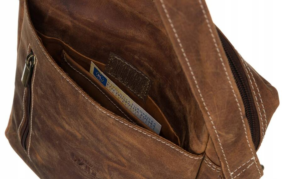 Herren-Umhängetasche aus Leder mit Taschen – Always Wild – Bild 6