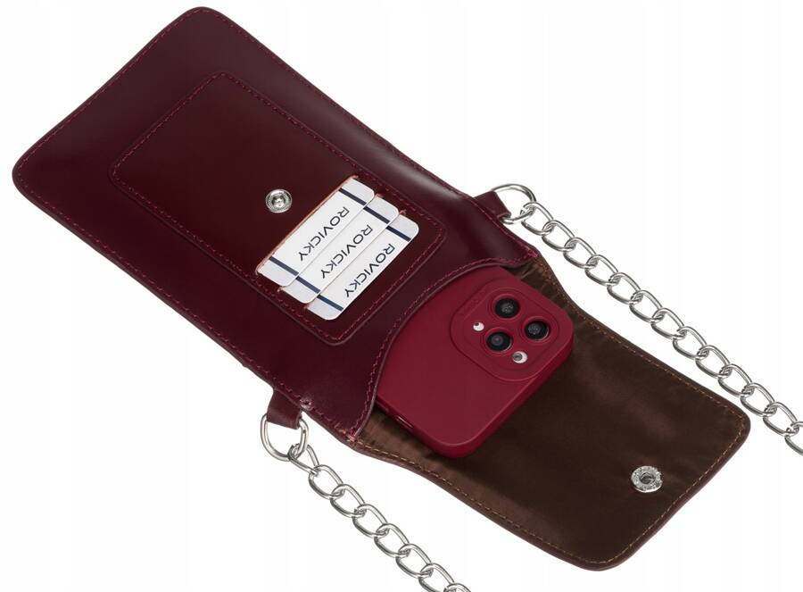 Mini Damen Umhängetasche-Geldbörse aus echtem Leder – 4U Cavaldi – Bild 6