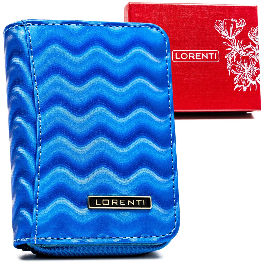 Kleine Damen Geldbörse aus Leder mit Wellenmuster – Lorenti