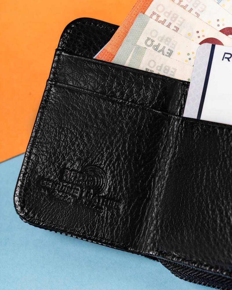 Kompakte Damen Geldbörse aus glänzendem Leder – Lorenti – Bild 8