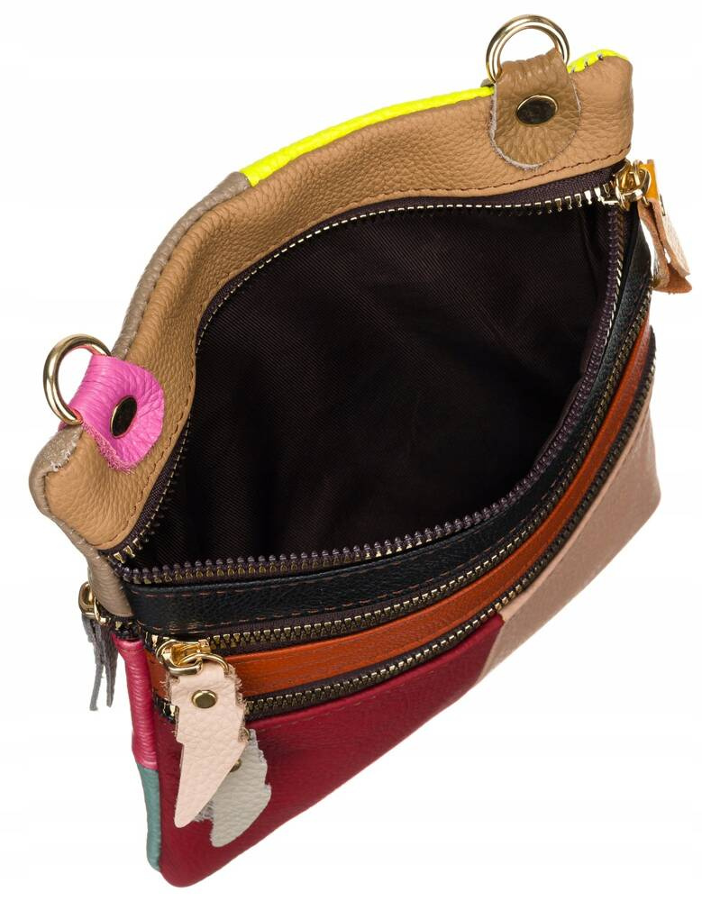 Patchwork Damen Tasche aus echtem Leder – Bild 4