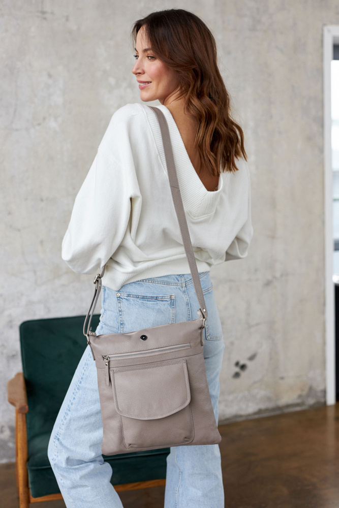 Klassische Crossbody Umhängetasche mit Geldbörse – Peterson – Bild 5