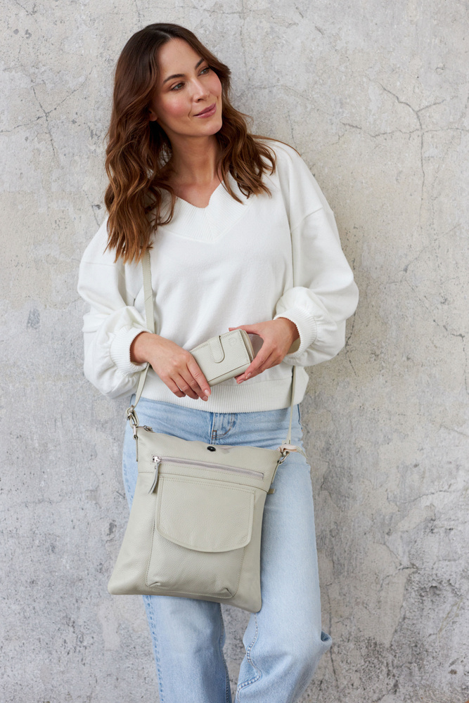 Klassische Crossbody Umhängetasche mit Geldbörse – Peterson – Bild 3