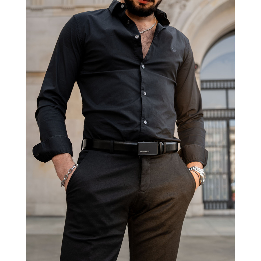 Eleganter Herren Ledergürtel mit Automatikschließe – Peterson – Bild 4