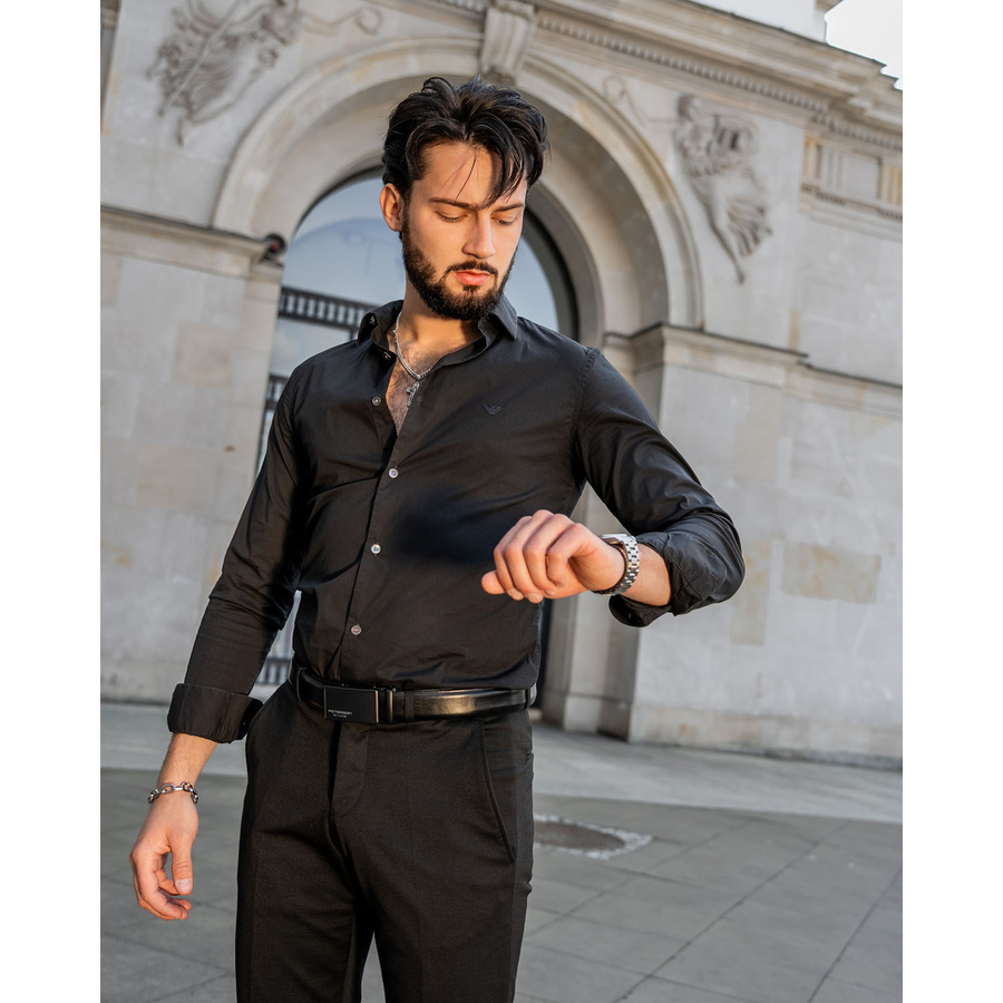 Eleganter Herren Ledergürtel mit Automatikschließe – Peterson – Bild 6