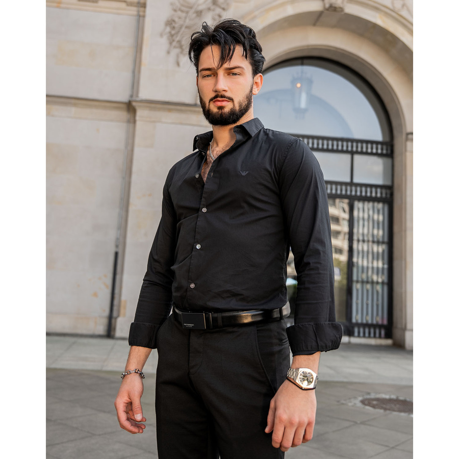 Eleganter Herren Ledergürtel mit Automatikschließe – Peterson – Bild 9
