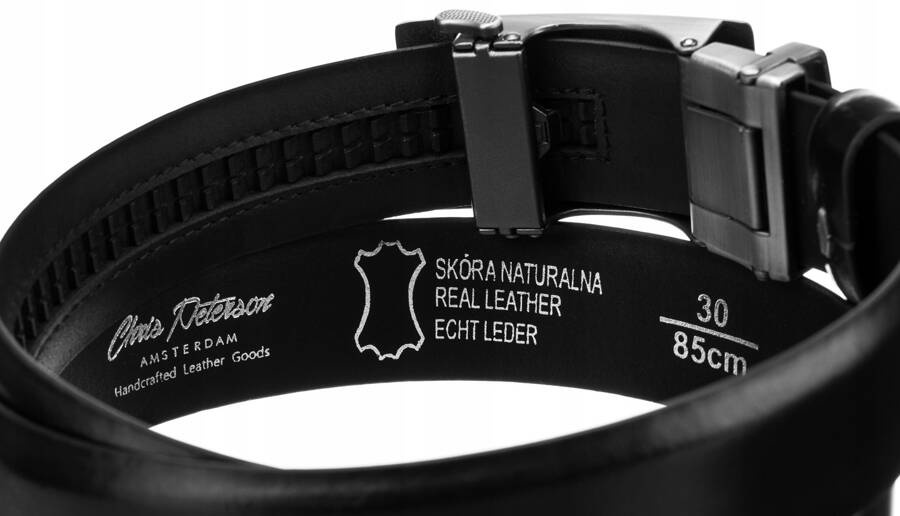 Eleganter Herren Gürtel mit Automatikschließe aus echtem Leder – Peterson – Bild 7