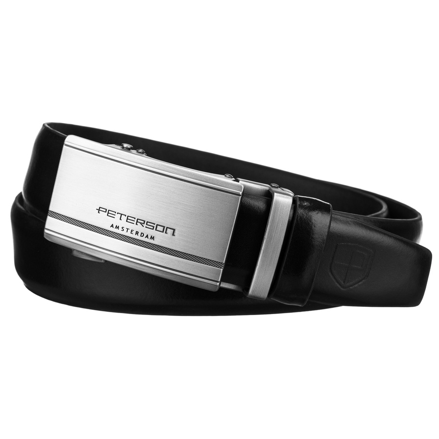Eleganter Herren Gürtel mit Automatikschließe aus echtem Leder – Peterson – Bild 4