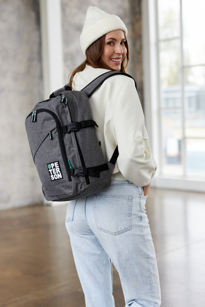Wasserfester Reiserucksack mit Laptopfach aus Polyester – Peterson – Bild 7