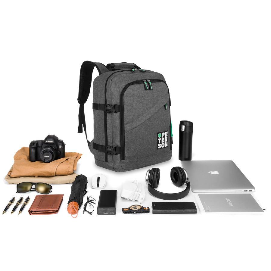 Wasserfester Reiserucksack mit Laptopfach aus Polyester – Peterson – Bild 2