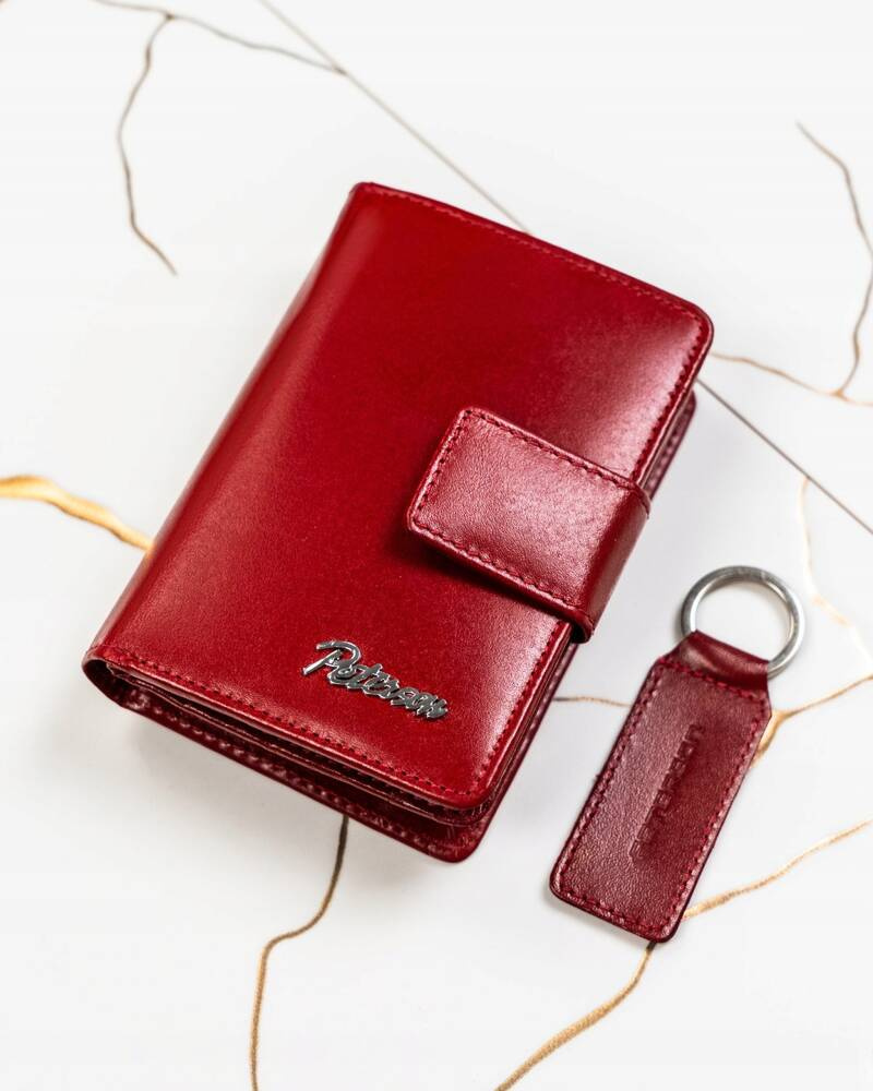 Geschenkset: Damen Geldbörse aus Leder und Schlüsselanhänger – Peterson – Bild 2