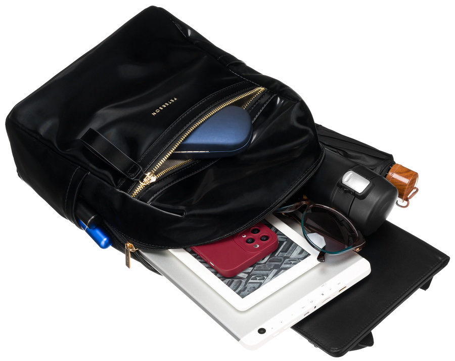 Eleganter Damen Rucksack mit goldenen Beschlägen – Peterson – Bild 8