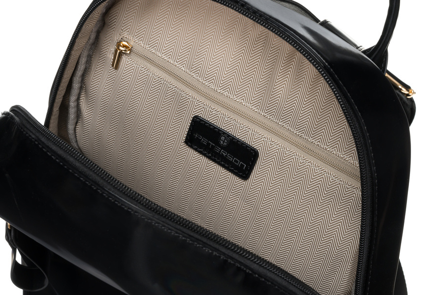 Eleganter Damen Rucksack mit goldenen Beschlägen – Peterson – Bild 7