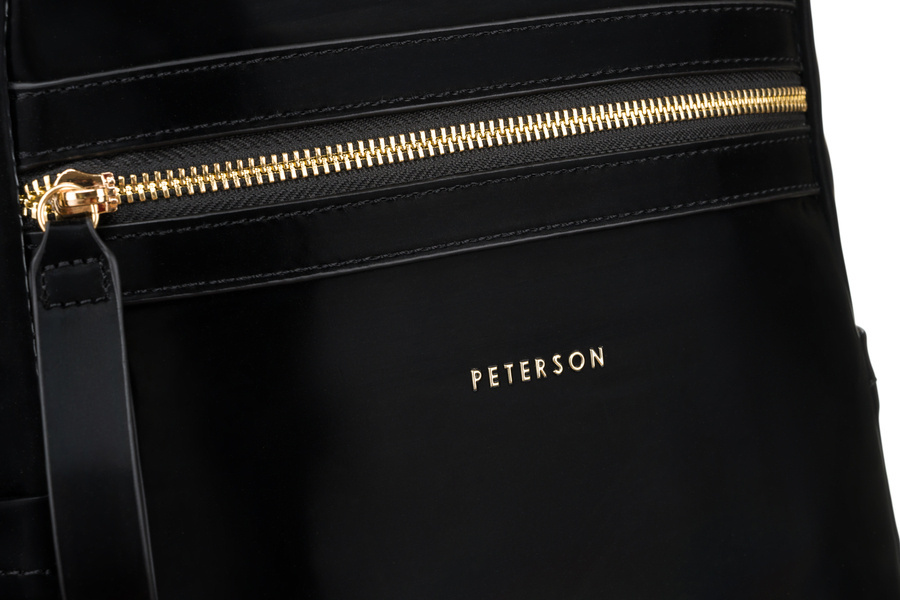 Eleganter Damen Rucksack mit goldenen Beschlägen – Peterson – Bild 3
