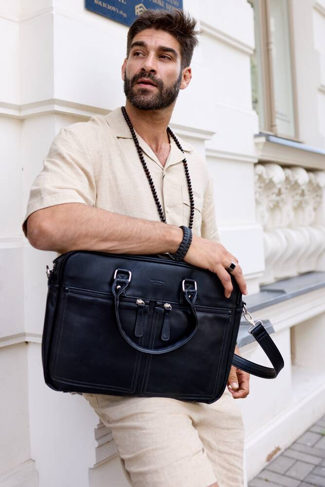 Laptoptasche für 14 Zoll aus Öko-Leder – Peterson – Bild 6