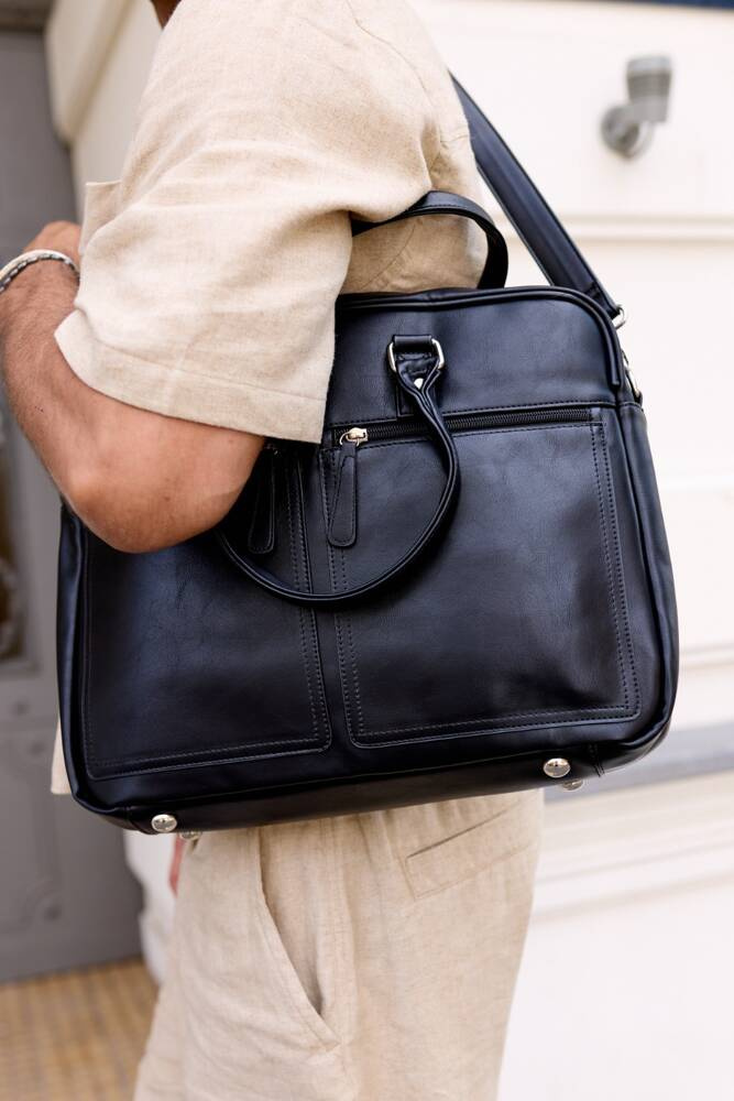 Laptoptasche für 14 Zoll aus Öko-Leder – Peterson – Bild 2