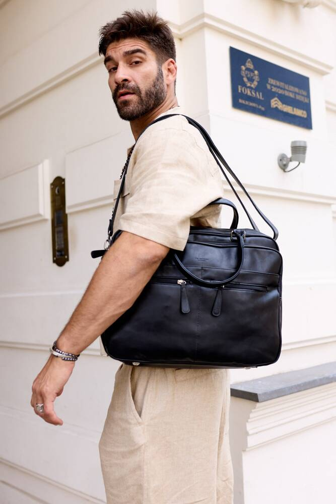 Herren Laptoptasche aus Öko-Leder für 14 Zoll – Peterson – Bild 7