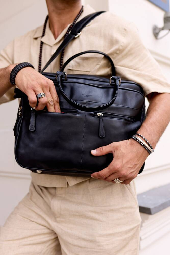 Herren Laptoptasche aus Öko-Leder für 14 Zoll – Peterson – Bild 3