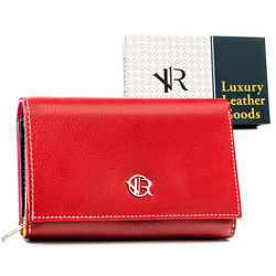 Elegante Damen Geldbörse aus Leder mit Druckknopf – Rovicky