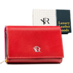 Elegante Damen Geldbörse aus Leder mit Druckknopf – Rovicky