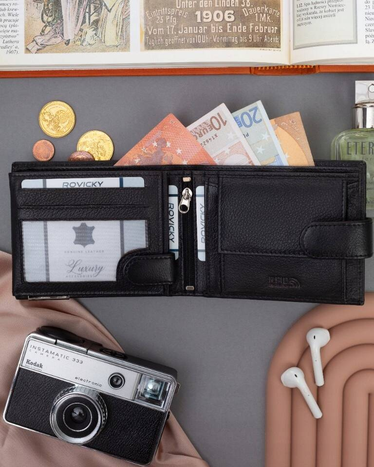 Große Herren Geldbörse aus Leder mit RFID-Schutz – Ronaldo – Bild 6
