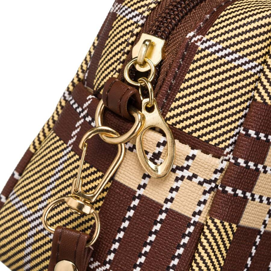 Reise-Kosmetiktasche für Damen im Karomuster – Rovicky – Bild 5