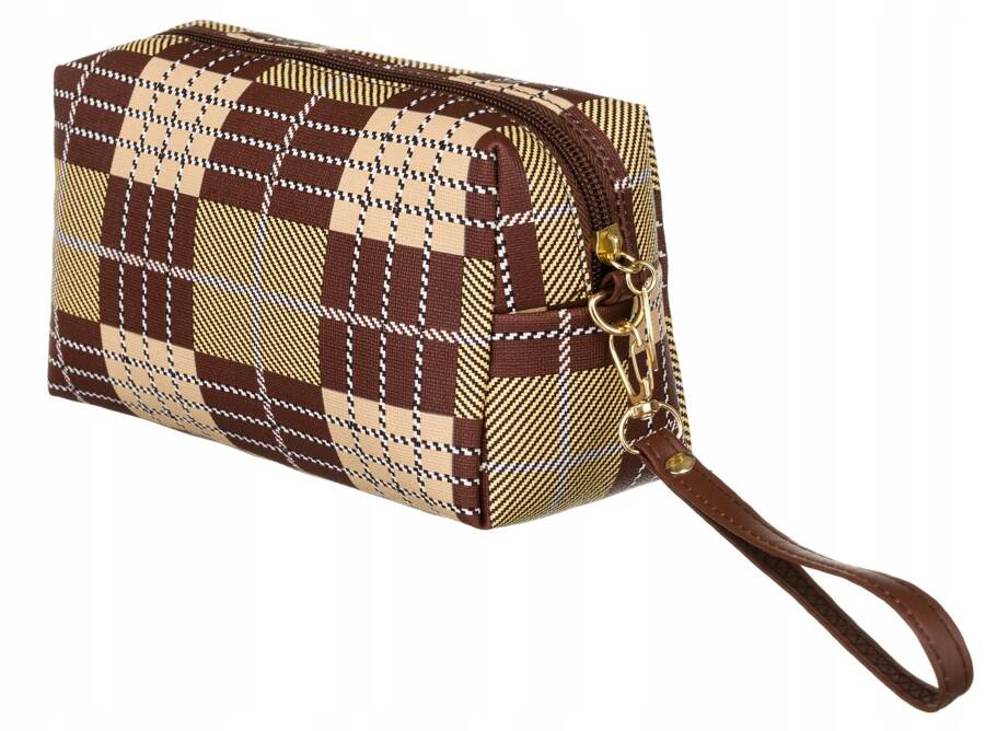 Reise-Kosmetiktasche für Damen im Karomuster – Rovicky – Bild 3