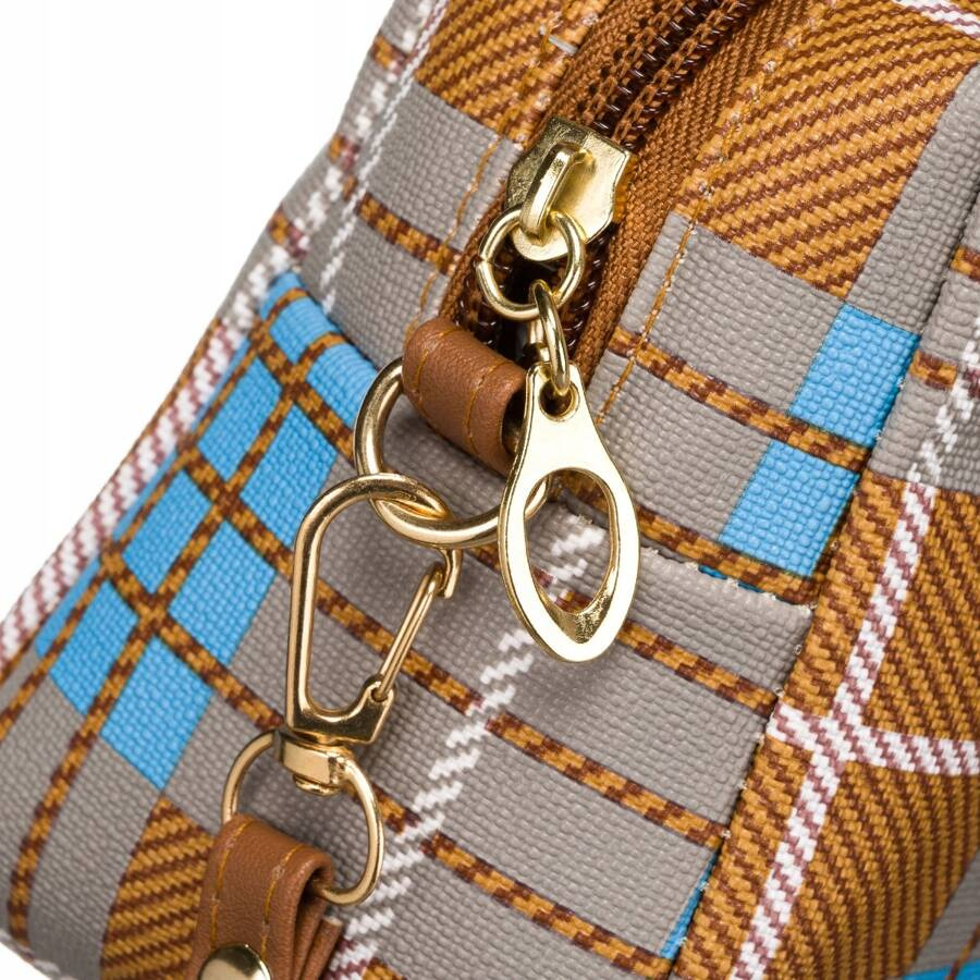 Reise-Kosmetiktasche für Damen im Karomuster – Rovicky – Bild 5