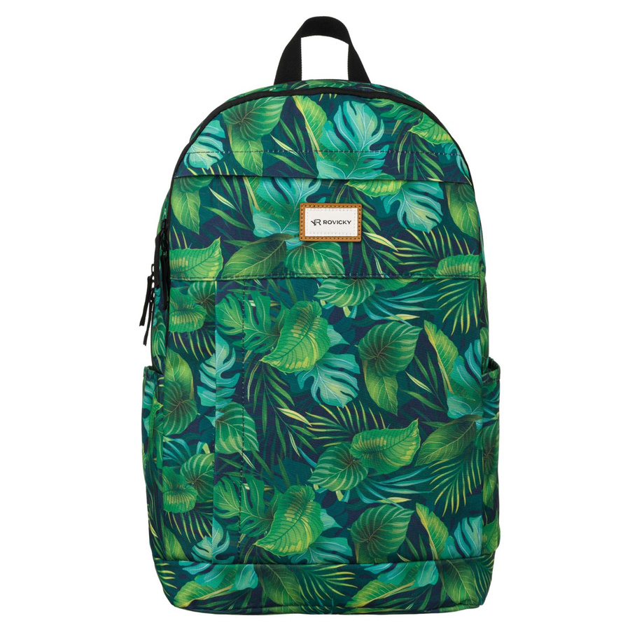 Klassischer Damen Rucksack aus Polyester mit Blumenmuster – Rovicky – Bild 2