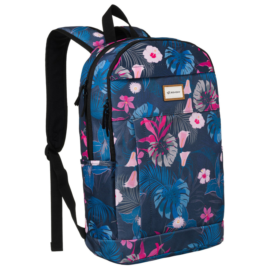 Klassischer Damen Rucksack aus Polyester mit Blumenmuster – Rovicky – Bild 13