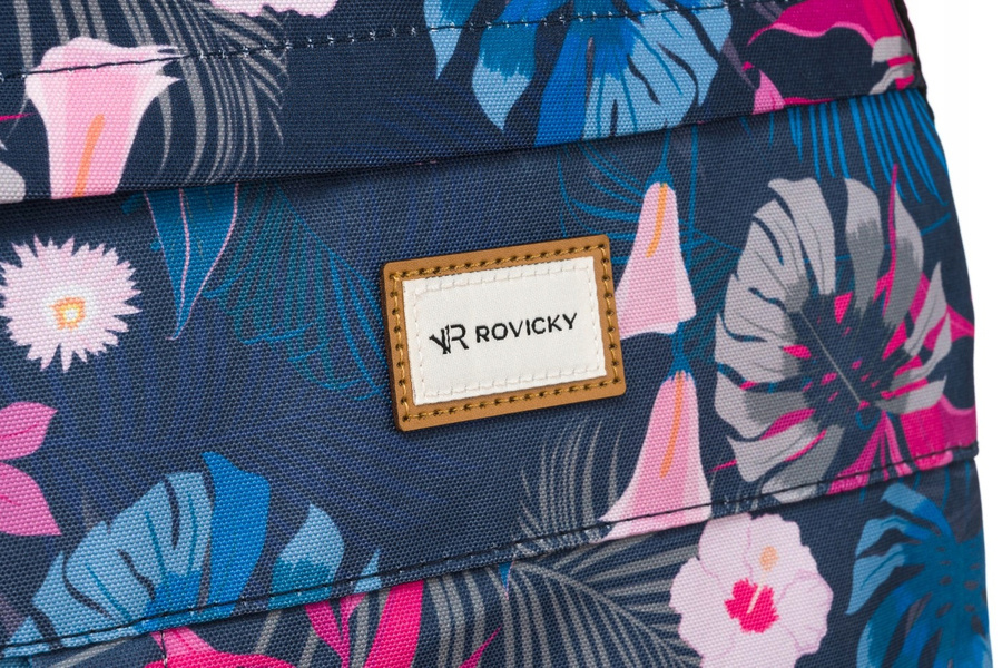 Klassischer Damen Rucksack aus Polyester mit Blumenmuster – Rovicky – Bild 5