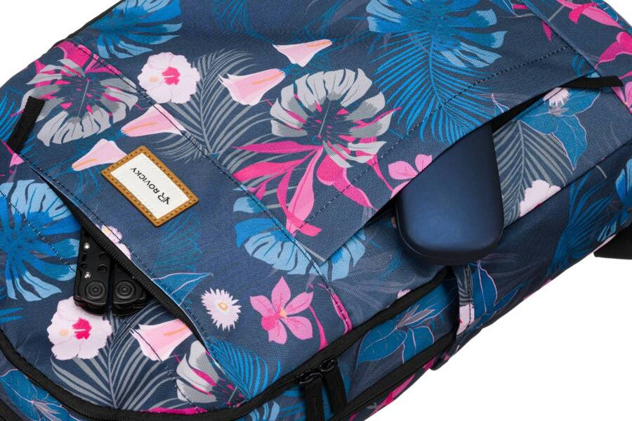 Klassischer Damen Rucksack aus Polyester mit Blumenmuster – Rovicky – Bild 11