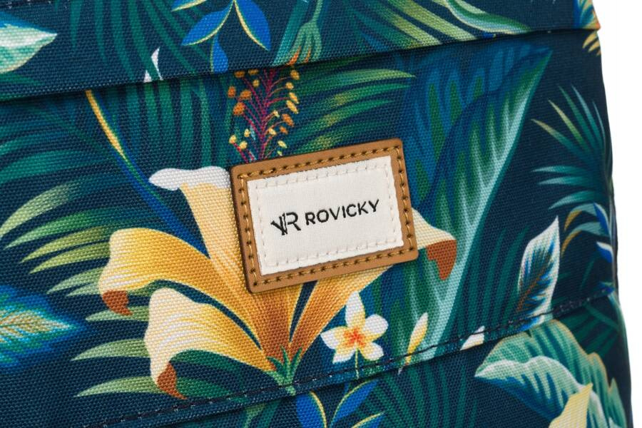 Klassischer Damen Rucksack aus Polyester mit Blumenmuster – Rovicky – Bild 7