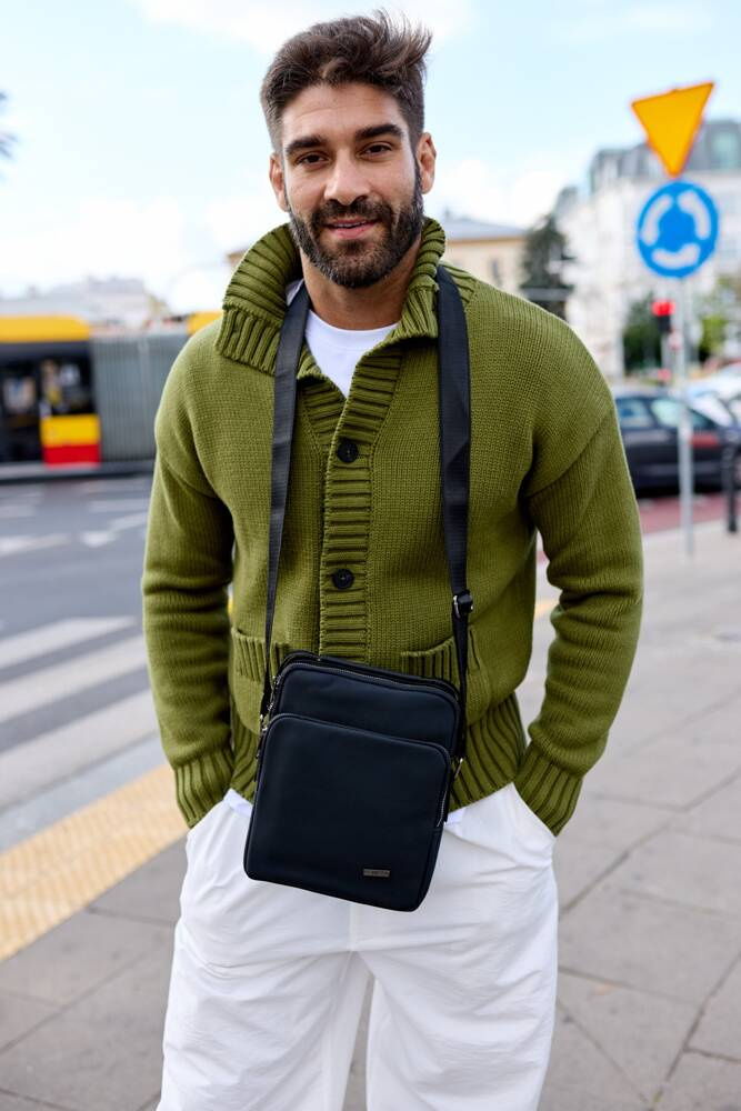 Geräumige, handliche Herren Tasche aus Polyester – Rovicky – Bild 3