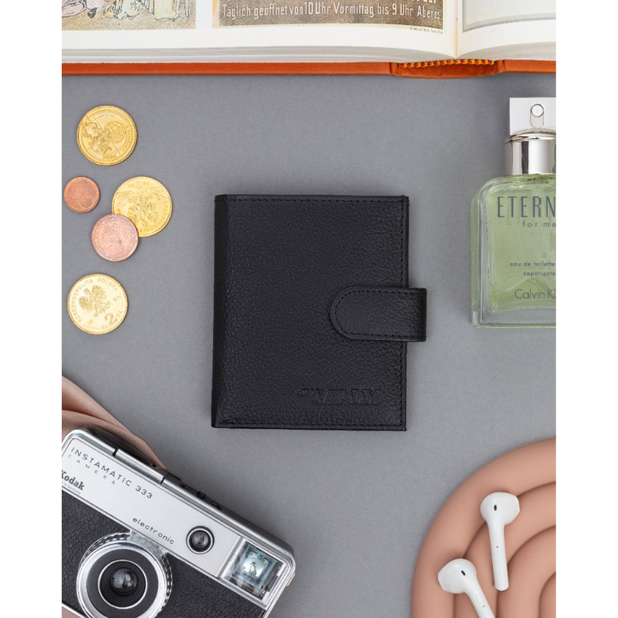 Kartenetui aus Leder mit Druckknopf und RFID-Schutz – 4U Cavaldi – Bild 2