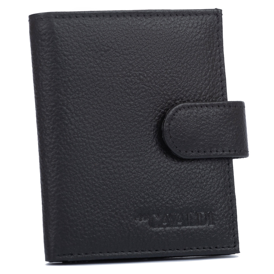 Kartenetui aus Leder mit Druckknopf und RFID-Schutz – 4U Cavaldi