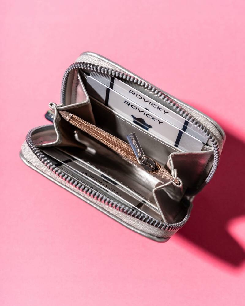 Elegante Damen Geldbörse klein mit Reißverschluss – Rovicky – Bild 5