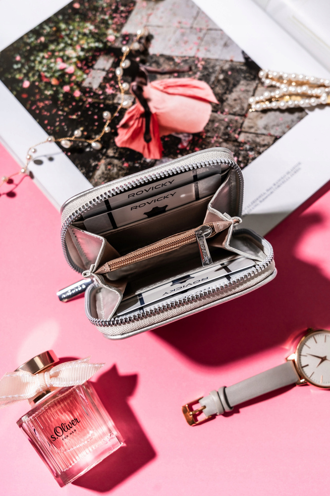 Elegante Damen Geldbörse klein mit Reißverschluss – Rovicky – Bild 6