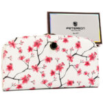 Große Damen Geldbörse aus Öko-Leder mit Blumenmuster – Peterson
