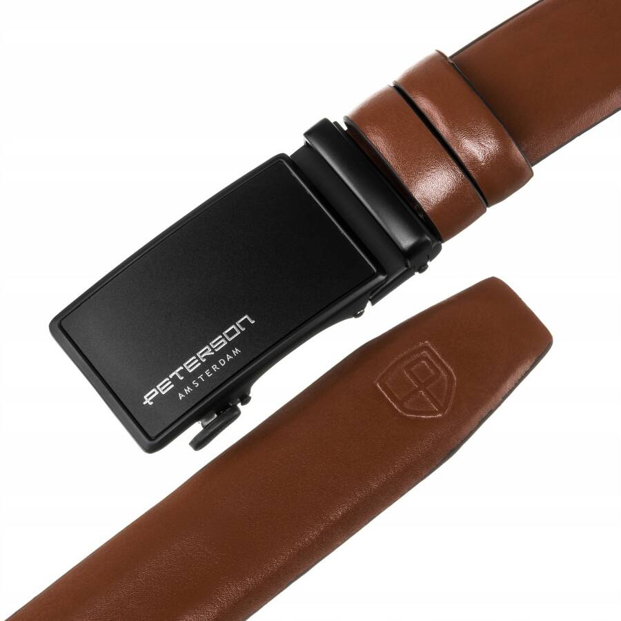Eleganter Herren Ledergürtel mit Automatikschließe – Peterson – Bild 3